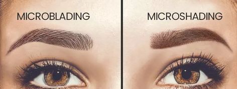 Microblading Vs Ombre Eyebrows, How To Microblade Eyebrows, Microshading Eyebrows Before And After, Micro Shading Eyebrows, Microblading Vs Microshading, Ombre Shading Eyebrows, Microblading Technique, Microshading Eyebrows, Eyebrow Before And After