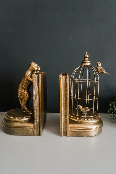 Most Loved | Our Bestsellers | Punk & Poodle Dark Academia Bookends, Home Decor 2024, Bookends Ideas, Art Deco Home Decor, Bookends Vintage, Gold Room Decor, Brass Home Decor, Gold Decorations, Antique Aesthetic