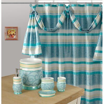 Aqua Bathroom, Curtain Fringe, Cotton Shower Curtain, Sheer Scarf, Jojo Designs, Shower Liner, Fabric Shower Curtains, Curtain Accessories, Free Standing Bath Tub