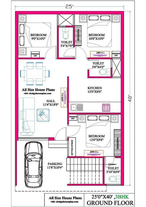 1000 Sq Ft House Plans 3 Bedroom Indian Style | 25x40 plans 1000 Sq Ft House, Square House Plans, 20x40 House Plans, 30x40 House Plans, 2bhk House Plan, Unique House Plans, 1000 Sq Ft, Indian House Plans, Little House Plans