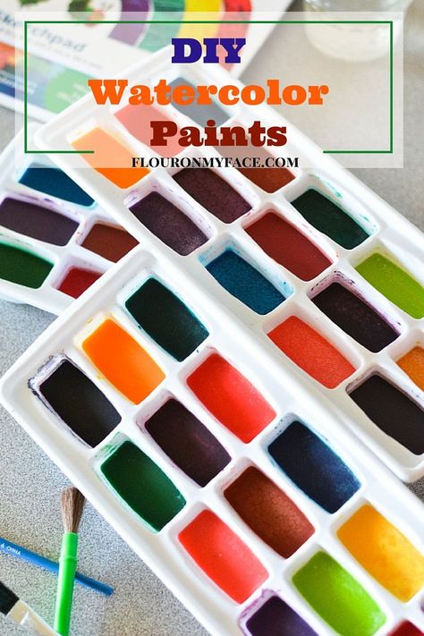 DIY Watercolor Paints - Flour On My Face Homemade Watercolors, Kid Summer, Babysitting Crafts, Watercolor Kit, Christmas Child, Watercolor Tips, Fun Summer Activities, Kids Watercolor, Operation Christmas