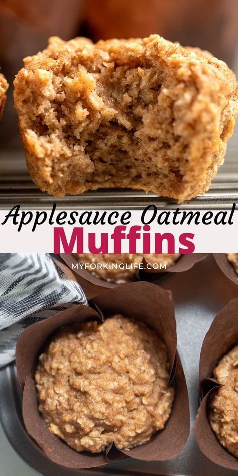 Spiced Oatmeal Muffins, Easy Oat Muffins Healthy, Applesauce Muffins Taste Of Home, Oatmeal Applesauce Muffins Easy, Healthy Muffins With Oats, Applesauce Muffins No Egg, Oat Applesauce Muffins, Baked Goods With Applesauce, How To Use Applesauce