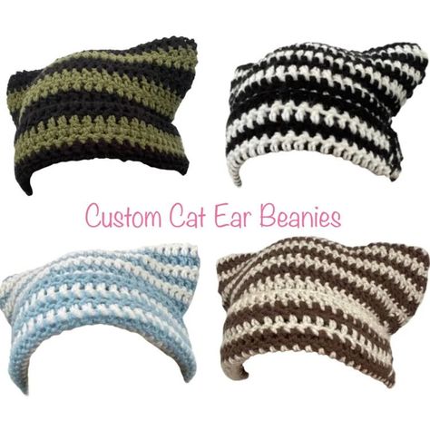 Crochet Hats Cat, Cat Ears Hat Pattern, Cat Binie Hat, Crochet Ear Beanie, Crochet Hat Brown, Crochet Cat Ear Beanie Free Pattern, Crochet Hat Cat Ears, Cat Ear Beanie Crochet Pattern Free, Cat Beanie Crochet Pattern Free