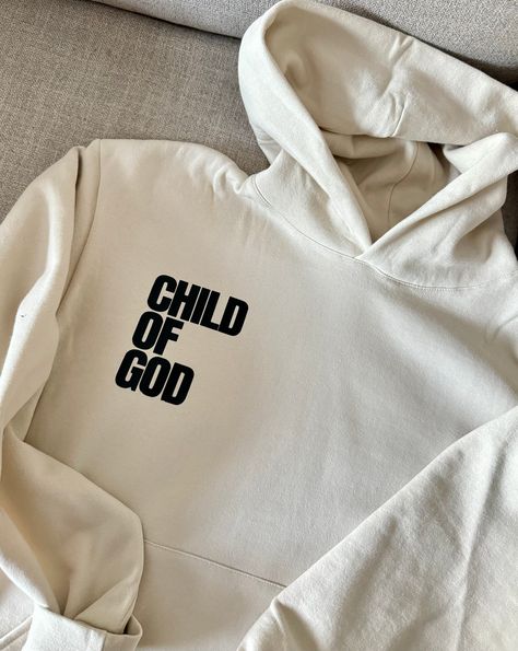 Stay warm and show your faith with our Child of God premium soft hoodie. Made with high-quality material, it's perfect for everyday wear and a great reminder of your faith. Embrace your identity as a Child of God and spread the love of Jesus wherever you go. Marriage Aesthetic, Kindness Scripture, Sweats Outfits, Christian Wear, Aesthetic Jesus, Embroidery Cases, Christian Clothing Brand, Study Books, God Wallpaper