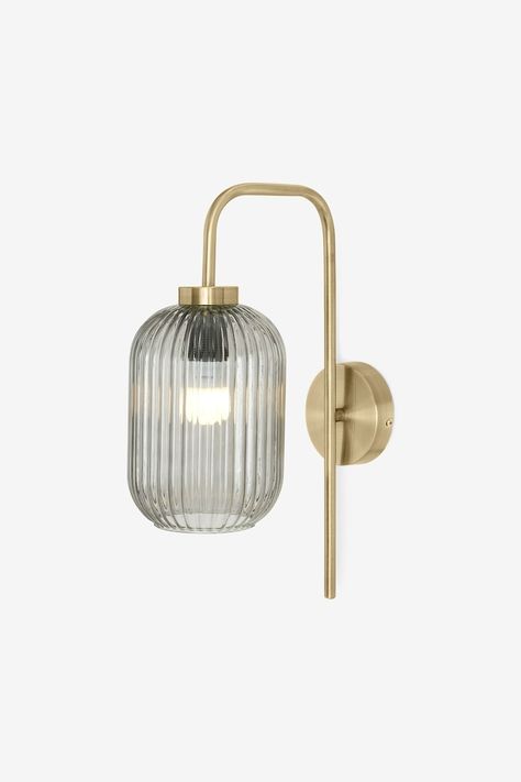 Brass Wall Lamp, Led Furniture, Luminaire Design, Brass Wall, Glass Texture, 인테리어 디자인, Bedroom Makeover, Furniture Accessories, Next Day