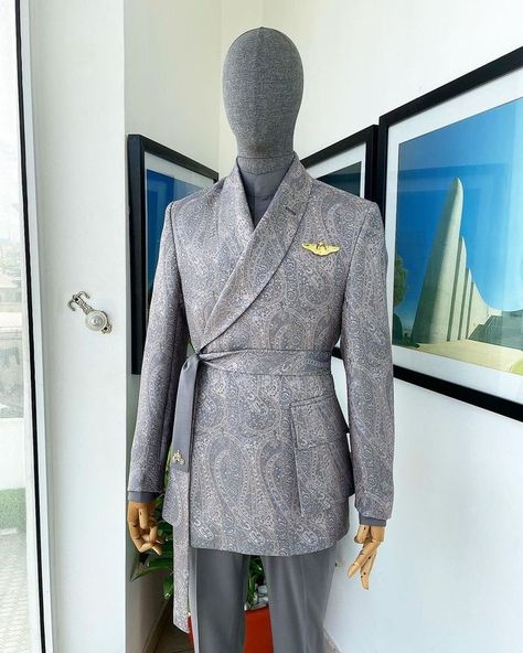 Bishop Neck, Mens Evening Wear, Stylish Men Wear, Stylish Mens Suits, Traditional Suit, Classy Suits, Dress Suits For Men, Designer Suits For Men, African Clothing For Men