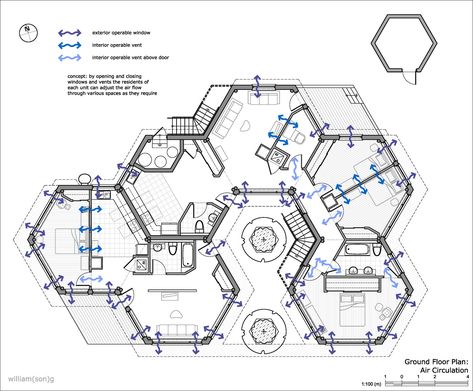 Hexagonal Architecture, Hexagon House, Genius Loci, Architecture Concept Diagram, Architectural Floor Plans, Architecture Concept Drawings, Building Plan, Architecture Design Concept, Architecture Sketch