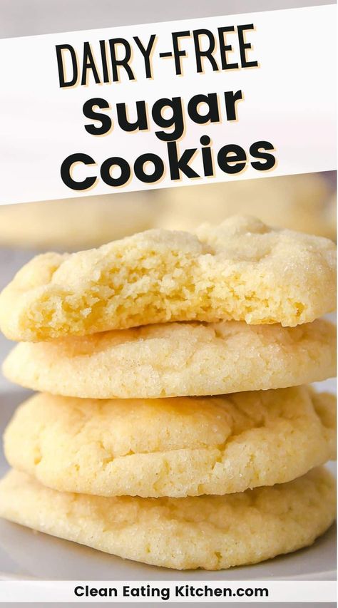 Dairy Free Sugar Cookie Recipe, Dairy Free Sugar Cookies, Dairy Free Cookie Recipe, Dairy Free Baking, Dairy Free Treats, Gluten Free Sugar Cookies, Allergen Free Recipes, Dairy Free Snacks, Dairy Free Cookies