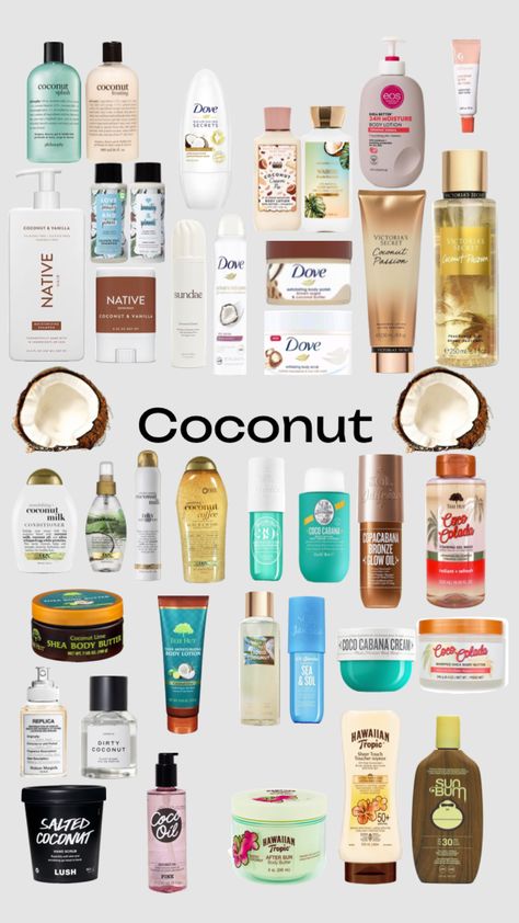 #skincare #beauty #smellgood #vibes #aesthetic #coconutgirl #summer Coconut Oil Mask, Coconut Perfume, Mask Skincare, Body Hygiene, Shower Skin Care, Body Smells, Beauty And Health, Body Care Products, Pretty Skin Care