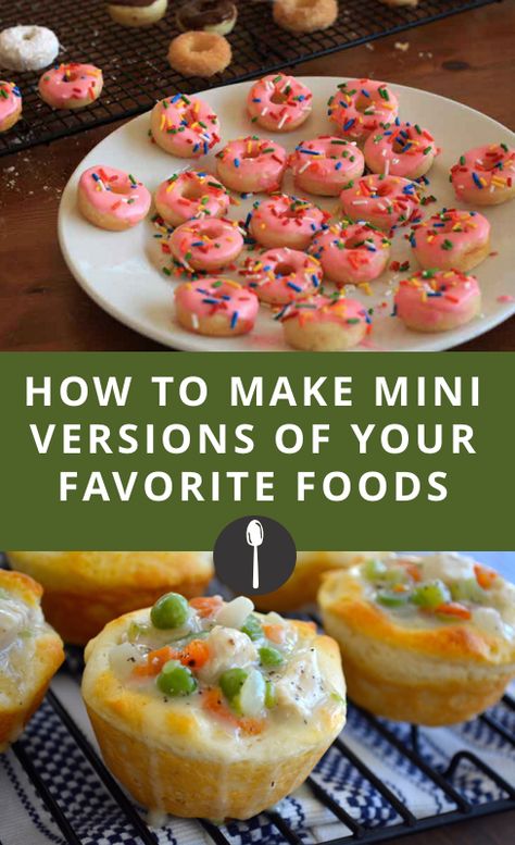 Miniature Party Ideas, Tiny Party Food, Miniature Party Food Ideas, Miniature Themed Birthday Party, Tiny Foods Party, Mini Tea Party Food, Tiny Food Recipes, Food Truck Appetizers, Tiny Baking Recipes