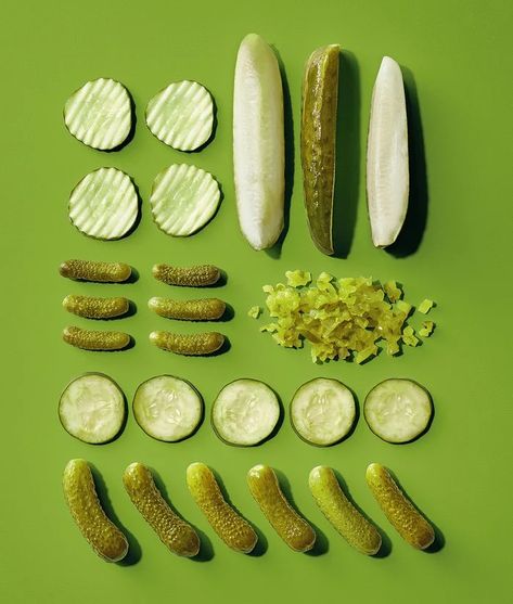 The Dill-icious History of Pickles | Reader's Digest Canada Pickle Photoshoot, Pickle Aesthetic, Pickles Aesthetic, Pickle Poster, Pickle Party, Kosher Pickles, Pickled Herring, Kitchen Illustration, Pork Hock