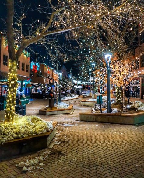 Visit Fort Collins on Instagram: “Let’s keep the holiday feels going in Old Town Fort Collins. These lights stay up through Valentine’s Day and they are beautiful. 📸:…” Disneyland Main Street, Fort Collins Colorado, Colorado State University, Home On The Range, Eugene Oregon, Colorado Usa, Scenic Routes, Fort Collins, Hidden Gem