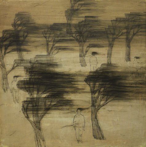 <>>>>> Wind Drawing, Pencil On Canvas, Intuitive Art, 수채화 그림, Drawing Prints, Land Art, Paintings & Prints, A Drawing, Art Plastique