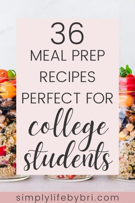 Essen, College Student Meal Prep, Student Meal Prep, College Cooking Recipes, Cheap College Meals, Student Dinners, College Dinners, Healthy College Meals, Cheap Meal Prep