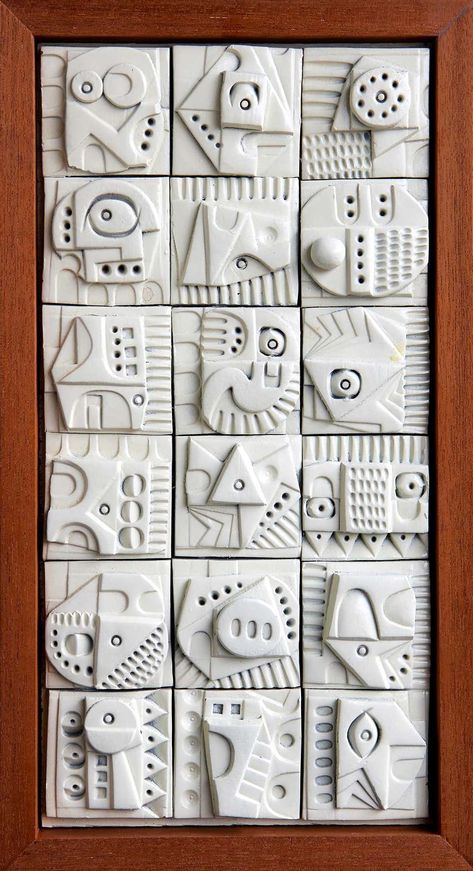 Relief Tiles, Wooden Sculptures, Terracotta Wall, Ceramic Wall Art, Slab Pottery, Sculptures For Sale, Clay Wall, Relief Sculpture, Clay Tiles