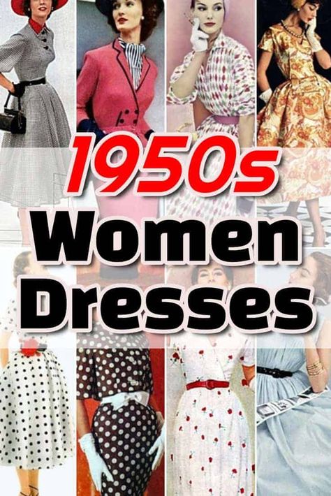 1950 Retro Fashion, 1950s Tea Party Outfit, 1950 Party Outfit, Fifties Fashion Women, Fiftys Fashion 1950s Woman, 1950 Style Dresses, 1950s Outfits For Women, 50s Sock Hop Outfits For Women, Retro Housewife Outfit