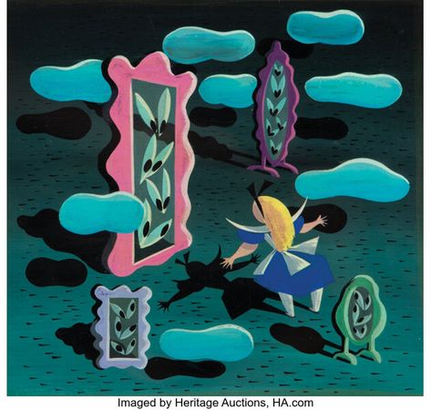 Mary Blair concept painting of "Alice" from Alice in Wonderland.... | Lot #1136 | Heritage Auctions Blair Illustration, Alice In Wonderland Illustration, Alice From Alice In Wonderland, Mary Blair Art Alice In Wonderland, Wonderland Painting, Wonderland Illustration, Alice's Adventures In Wonderland Art, Blair Art, Mary Blair Illustration