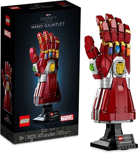 LEGO Marvel Nano Gauntlet 76223 Iron Man Building Set for Adults (680 Pieces) 6 Infinity Stones, Lego Iron Man, Lego Universe, Infinity Stones, Marvel Infinity, Construction Lego, Avengers Film, Marvel Collectibles, Marvel Merchandise