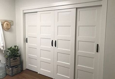 Sliding Closet Doors — Interior Redoux Bedroom Closet Bypass Doors, 8ft Wide Closet Doors, Whole Wall Closet Doors, Diy Large Closet Doors, Large Basement Closet, Sliding Bypass Closet Doors, Large Wall Closet, Rolling Closet Doors, Doors For Wide Closet Opening