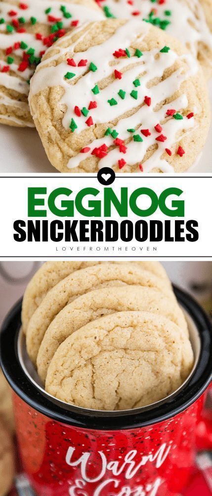 Cookies Videos, Egg Nog Cookies Recipe, Snickerdoodle Cookies Easy, Easy Eggnog, Eggnog Cookies, Holiday Baking List, Hot Chocolate Cookies, Cake Mixes, Snickerdoodle Cookies