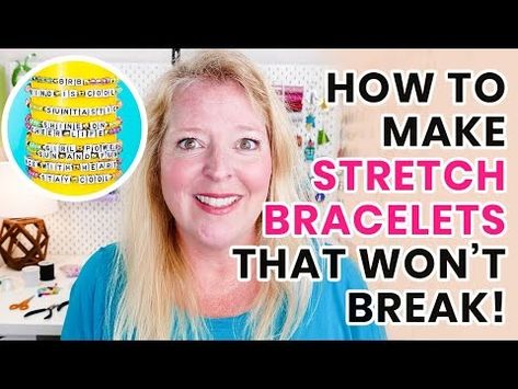 How to Make Stretch Bracelets that Won't Break | Easy Letter Bead Bracelet Hack - YouTube Yoga Crafts, Stretch Bracelets Diy, Business Brainstorming, Easy Bracelets, Letter Bead Bracelet, Stretch Beaded Bracelets Diy, Tila Bracelets, Bead Stretch Bracelets, Scout Crafts