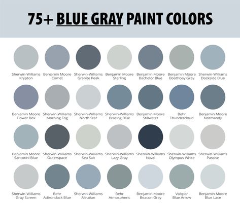 The 75+ Best Blue Gray Paint Colors for Home in 2024 (For Interior & E – CreativeBooster Paint Colors That Go With Dark Wood Cabinets, Best Dark Blue Paint Colors, Valspar Blue, Behr Blue, Light Blue Grey Paint, Blue Gray Kitchen Cabinets, Energy Colors, Benjamin Moore Blue, Grey Exterior House Colors