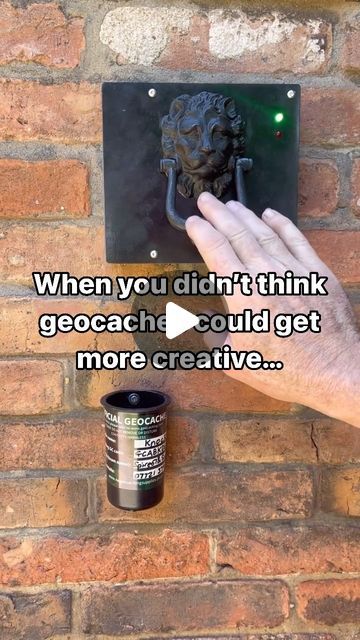 Geocaching on Instagram: "💚 Geocache of the Week 💚

“Shave and a haircut—two bits!” You might recognize this iconic tune, but did you know that it could come in handy while geocaching? 🦁

Come hum along with us as we find our Geocache of the Week, ✊ KNOCK ✊(GCABKD6).

Video by Spire67 and Scuba2.

Video: The video shows a door knocker in the shape of a lion that is attached to a brick wall. A cup with an official geocache sticker on it is attached to the wall, beneath the door knocker. A geocacher knocks seven times on the door knocker. A light flashes several times and a petling container with a logbook inside drops out from behind the door knocker and into the cup.

#geocaching #geocache #unitedkingdom #uk #geocachingunitedkingdom #geocachinguk #geocachingfun #gogeocaching #ilovegeoca Geocaching Ideas, Geocaching Containers, Shaved Hair Cuts, A Brick Wall, A Haircut, Geocaching, Door Knocker, Never Stop Exploring, A Lion