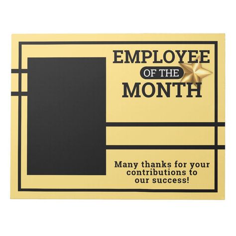 Employee of the month fill-in photo award notepad - employee recognition plaques Huddle Board, Recognition Plaques, Employee Of The Month, Employee Recognition, Hand Crafts For Kids, Photo Awards, Hand Craft, Note Pad, Crafts For Kids