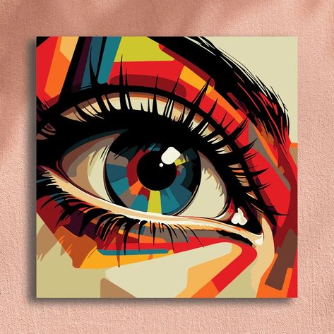 Wpap Art, Simple Painting, Eye Painting, Art Painting Gallery, Pop Art Painting, Magical World, Hand Painting Art, Eye Art, Art Drawings Simple