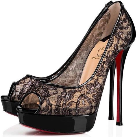 Red Sole Heels, Black Lace Pumps, Black Lace Heels, Ladies Heels, Lace High Heels, Red Bottom Heels, Pointed Ankle Boots, Masquerade Wedding, Lace Pumps