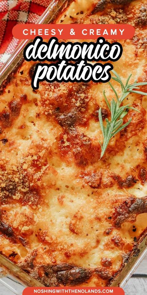 Potato Augratin Casserole, One Potato, Celebration Potatoes Recipe, Potatoes Delmonico Recipe, Best Delmonico Potatoes, Party Food Potatoes, Diced Potato Recipes Side Dishes, To Die For Potatoes, Fancy Potato Recipes Side Dishes