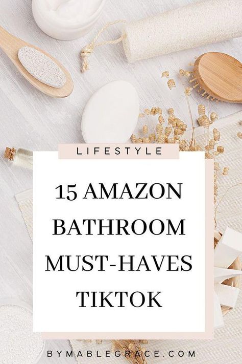 These 15 Amazon bathroom must-haves will change your life! From gadgets to decor to organizers, you will love these Amazon bathroom finds! Spa Bathroom Must Haves, Must Have Bathroom Essentials, Amazon Bathroom Decor Ideas, Amazon Shower Must Haves, Bathroom Must Haves List, Bathroom Accessories Inspiration, Bathroom Decor Ideas Amazon, Amazon Bathroom Organization, Bathroom Decor Amazon