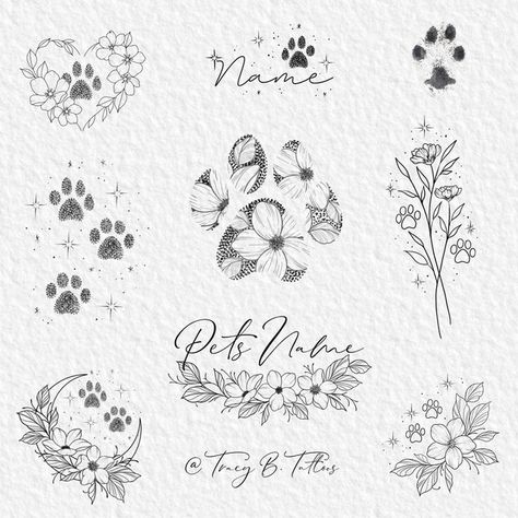 Tatoo Dog, Pet Memorial Tattoo, Dog Tattoo Ideas, Tribute Tattoos, Pawprint Tattoo, Dog Paw Tattoo, Remembrance Tattoos, Paw Tattoo, Tattoos For Lovers