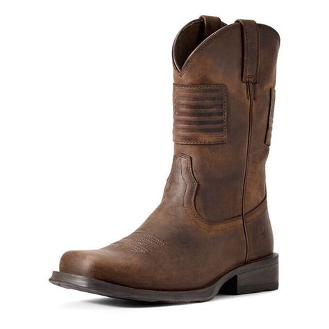 New Ariat boots Online and in store ElPotrerito.com Square Toe Western Boots, Western Boots For Men, Everyday Boots, Western Boot, Mens Shoes Boots, Western Cowboy Boots, Leather Patches, Brown Boots, Western Boots