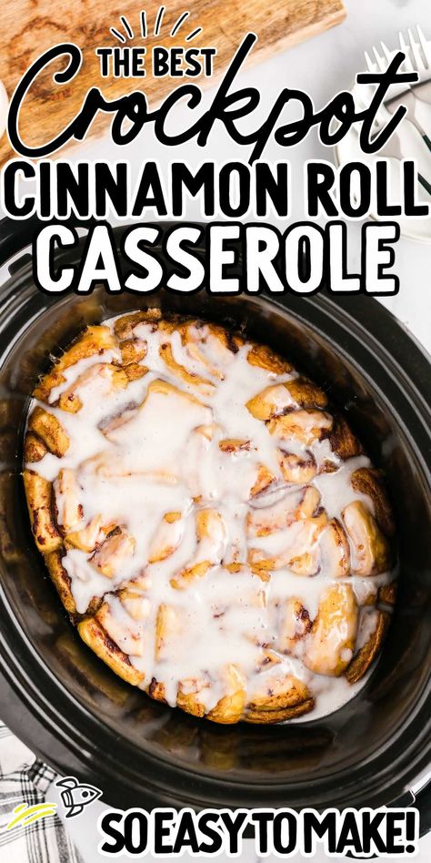 Crockpot Pumpkin Cinnamon Roll Casserole, Crockpot Cinnamon Rolls Overnight, Crockpot Apple Cinnamon Roll Casserole, Overnight Breakfast Casserole Crockpot Cinnamon Rolls, Apple Pie Cinnamon Rolls Crockpot, Crockpot Cinnamon Rolls With Apples, Cinnamon Roll Crockpot, Cinnamon Rolls In Crockpot, Crockpot Apple Cinnamon Rolls