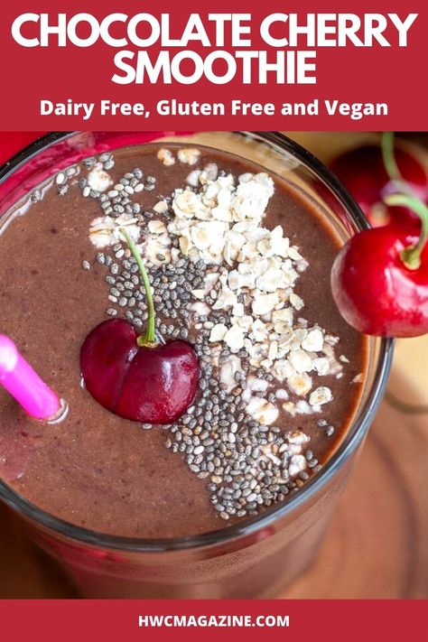 Smoothie Dessert, Cacao Smoothie, Cherry Smoothie, Milk Smoothie, Dessert Smoothie, Drink Recipes Nonalcoholic, Mexican Chocolate, Healthy Mexican, Delicious Drink Recipes