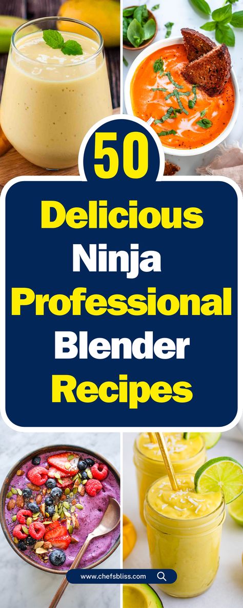 50+ Delicious Ninja Professional Blender Recipes for Every Occasion! Ninja Master Prep Recipes, Ninja Food Processor Recipes Healthy, Ninja Professional Plus Kitchen System Recipes, Ninja Personal Blender Recipes, Ninja Twisti Recipes, Ninja Blender Juice Recipes, Ninja Professional Plus Recipes, Ninja Bullet Recipes, Ninja Auto Iq Blender Recipes