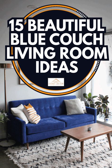 Navy Blue Sofa Coastal Living Room, Cozy Blue Couch Living Room, Dark Navy Blue Couch Living Room, Navy Couches Living Room Ideas, Blue Sofa Room Ideas, Blue Couch And Rug Ideas, Throw Pillows For Navy Blue Couch, Living Room Ideas With Blue Couch, Living Room Designs With Blue Sofa