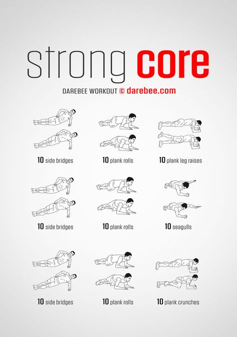 Darbee Core Workout, Exercises For Strong Core, Core Workout At Home For Men, Core Abdominal Workout, Workout For Strong Core, Core Bodyweight Workout, Workout For Core Strength, Mens Core Workout At Home, Upperbody Core Workout