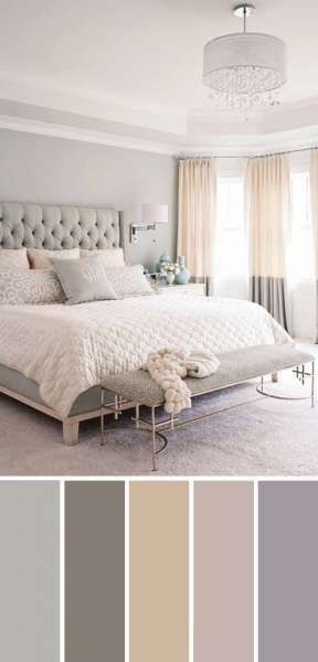 Gray White Beige Neutral Bedroom Color Scheme #bedroom #color #scheme #decorhomeideas #colorchart Beautiful Bedroom Colors, Bilik Idaman, Best Bedroom Colors, Gray Walls, Bilik Tidur, Bedroom Color, Neutral Bedroom, غرفة ملابس, Bedroom Color Schemes