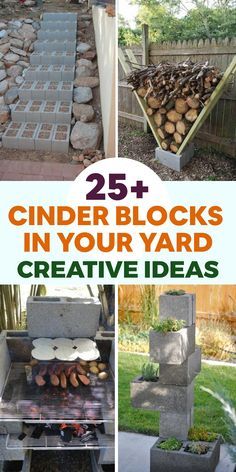 Cedar Block Ideas, Cinder Block Outdoor Kitchen, Cinder Block Planters, Cinder Blocks Diy, Recycled Garden Planters, Cinder Block Furniture, Cinder Block Fire Pit, Cinder Block Bench, Pebble Garden