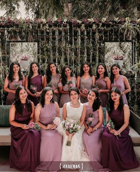 Bridal Maid Dress, Indian Wedding Bridesmaids, Christian Wedding Dress, Bridal Maids, Brown Bridesmaid Dresses, Christian Bride, Bridesmaid Photoshoot, Indian Bridesmaid Dresses, Marriage Dress