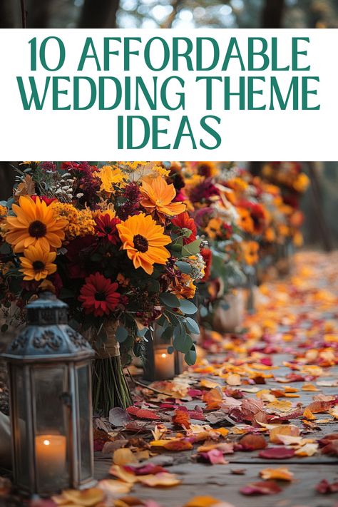 Wedding Ideas on a Budget: Cheap Wedding Theme Ideas Simple Fall Wedding Ideas On A Budget, Simple At Home Wedding Ideas, Easy Outdoor Wedding Ideas, Spring Flower Wedding Decor, How To Do A Wedding On A Small Budget, Outdoor Fall Wedding Ideas October Decor, Cheap Wedding Ceremony Ideas, Inexpensive Wedding Decor Ideas, Planning A Wedding On A Budget