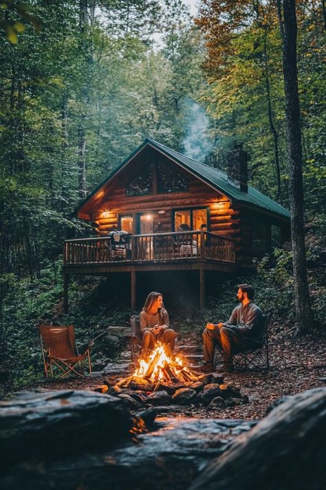 Reconnect with nature and each other in a cozy cabin nestled in the Smoky Mountains. Enjoy romantic nights by the fire, scenic hikes, and serene views, perfect for a couple's retreat. 🏞️🔥💑 #SmokyMountainsRomance #CouplesGetaway #NatureLovers Couple Living Together Aesthetic, Homes Design Ideas, Romantic Nights, Solo Traveling, Nature Destinations, Camping Inspiration, Smoky Mountains Cabins, Romantic Cabin, Secluded Cabin