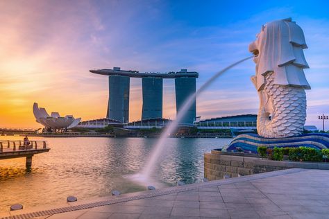 Vibrant and diverse, Singapore is a fascinating country full of lively local cultures and rich history - 3 day itinerary to explore Singapore Merlion Singapore, Statue Fountain, Universal Studios Singapore, Singapore Photos, Singapore City, Singapore Travel, Tourist Spots, Tourist Places, Famous Places