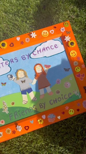 Sisters By Chance Friends By Choice Diy, Sisters By Chance Friends By Choice, Sister Birthday Gift Ideas Diy, Homemade Pictures, Love My Sister, Birthday Gifts For Sister, Sister Birthday, Birthday Gift Ideas, Little Sisters