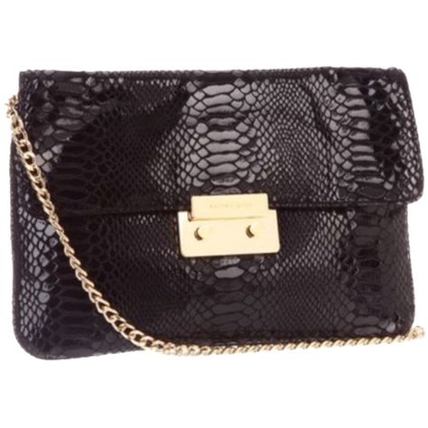 Pre-owned Michael Kors Python Leather Snakeskin Black Clutch ($157) ❤ liked on Polyvore featuring bags, handbags, clutches, black, michael kors purses, evening purses, leather purses, evening clutches and party purses Python Bags, Michael Kors Clutch, Cheap Michael Kors, Black Clutch, Burberry Handbags, Prada Handbags, Handbags Michael Kors, Small Shoulder Bag, Black Cross Body Bag