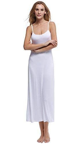 Papicutew Women's Modal Long Full Cami Slip Dress Sleeveless Nightgowns (White, XL)*** To view further for this item, visit the image link. (This is an affiliate link) #womencasualdresses Cami Slip Dress, Long Slip Dress, Long Slip, Perfect Figure, Under Dress, Low Iron, Sheer Dress, Hem Dress, Dress Sleeveless