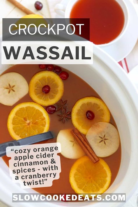 Traditional Hot Wassail Recipe (Crockpot) Hot Wassail Recipe Crock Pot, Wassail Recipe Traditional, Crockpot Wassail Recipe, Best Wassail Recipe, Crockpot Wassail, Hot Wassail Recipe, Wassail Recipe Crockpot, Holiday Crockpot, Crockpot Holiday Recipes