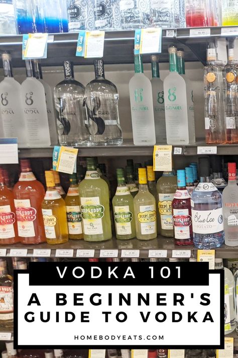 If you're a beginner wanting to learn about vodka, this guide will teach you the best types of vodka including flavored and unflavored vodka. Plus, you'll learn the basics of how vodka is made, and what makes it a unique spirit. You'll be able to confidently walk into a liquor store and pick out a bottle of vodka you'll love. Flavored Vodka Drinks, Best Vodka Brands, Vodka Mixers, Types Of Vodka, How To Make Vodka, Bottle Of Vodka, Best Vodka, Winter Cocktails Recipes, Summer Vodka Cocktails